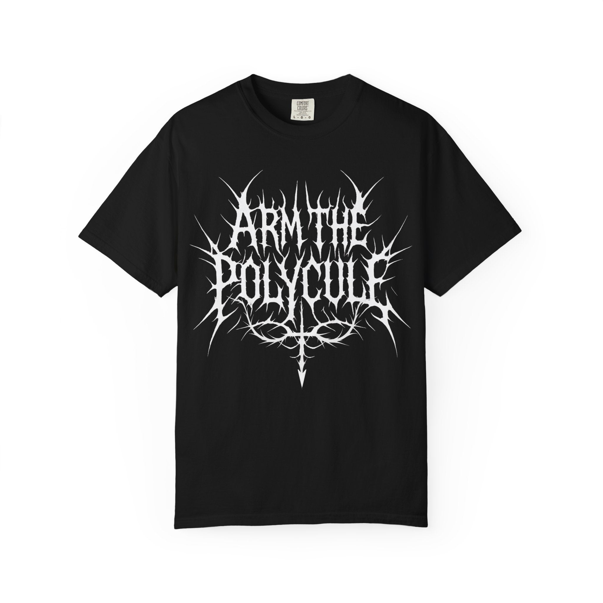 Limited Edition: “Arm the Polycule” Metal Logo Tee