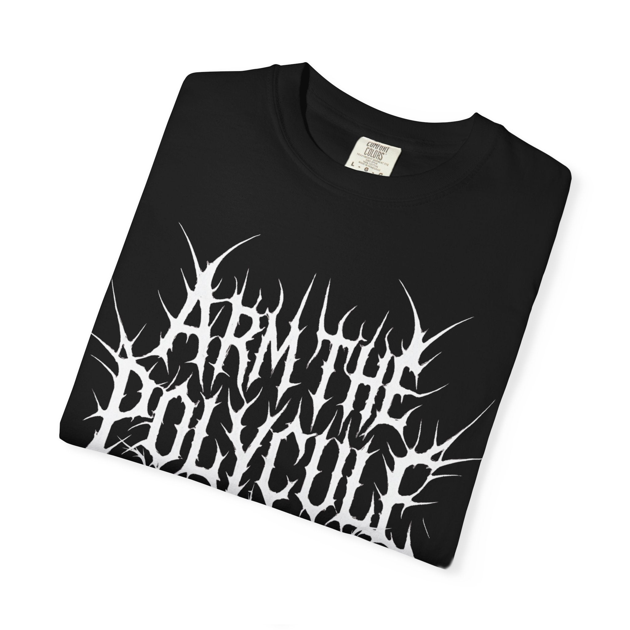 Limited Edition: “Arm the Polycule” Metal Logo Tee